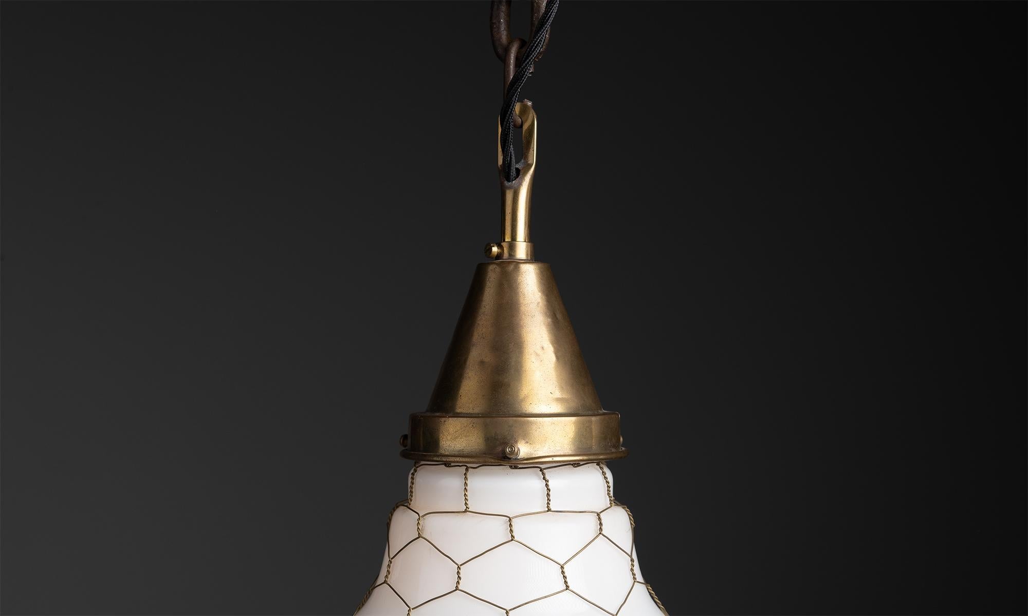 Early 20th Century Opaline Pendant, England circa 1920
