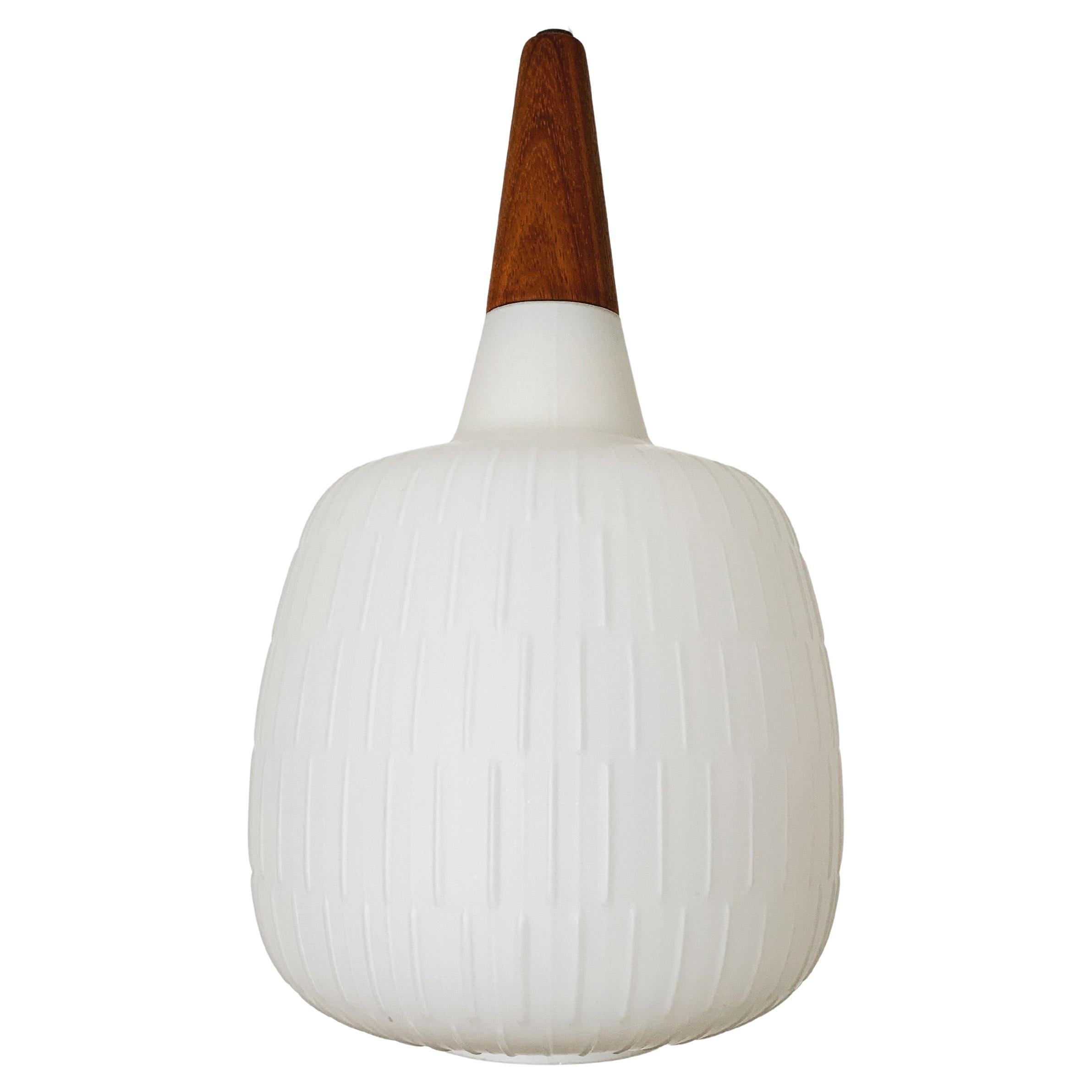 Opaline Pendant Lamp by Aloys Gangkofner for Peill and Putzler For Sale