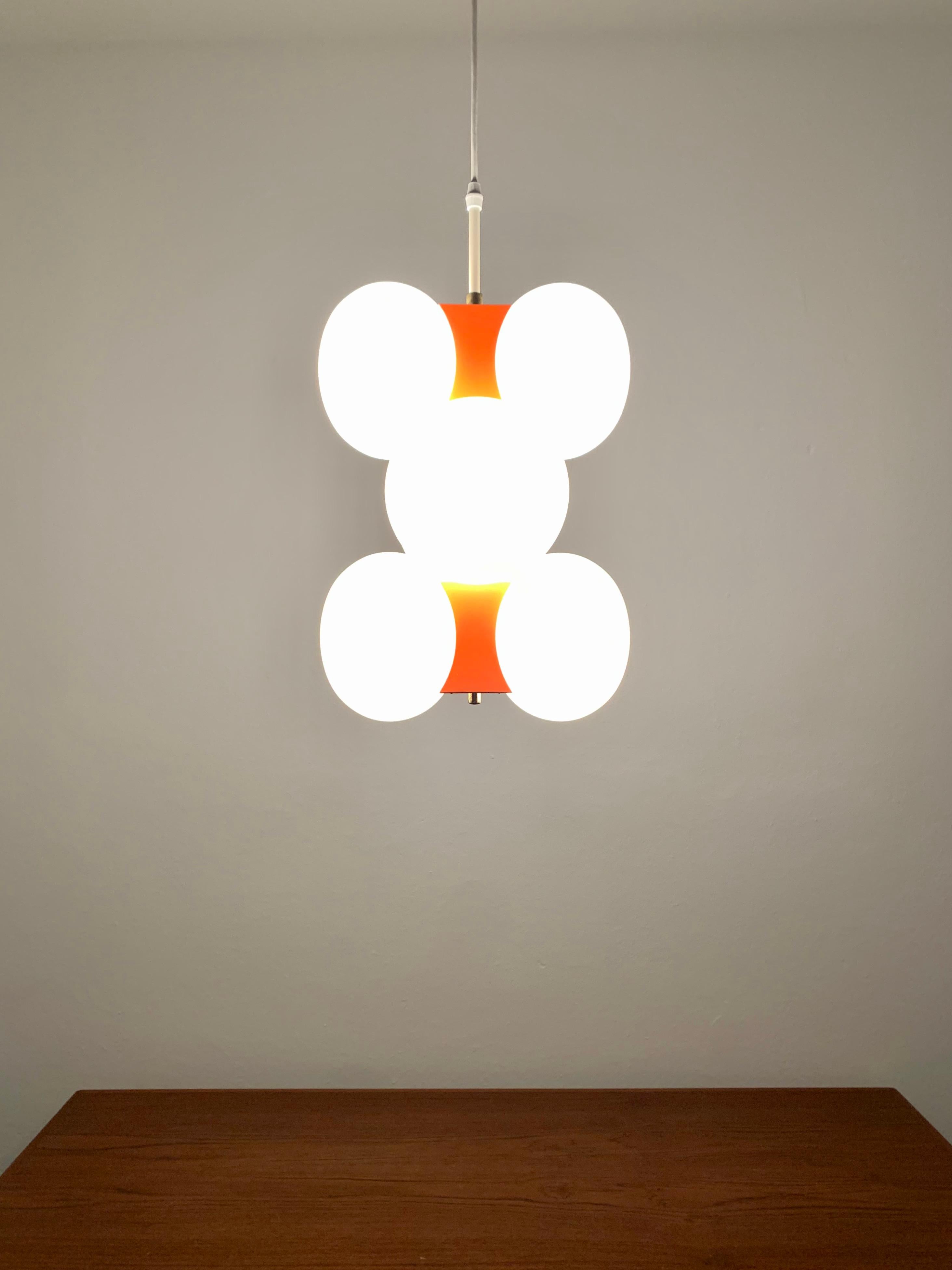 Opaline Pendant Lamp by Kaiser Leuchten For Sale 3