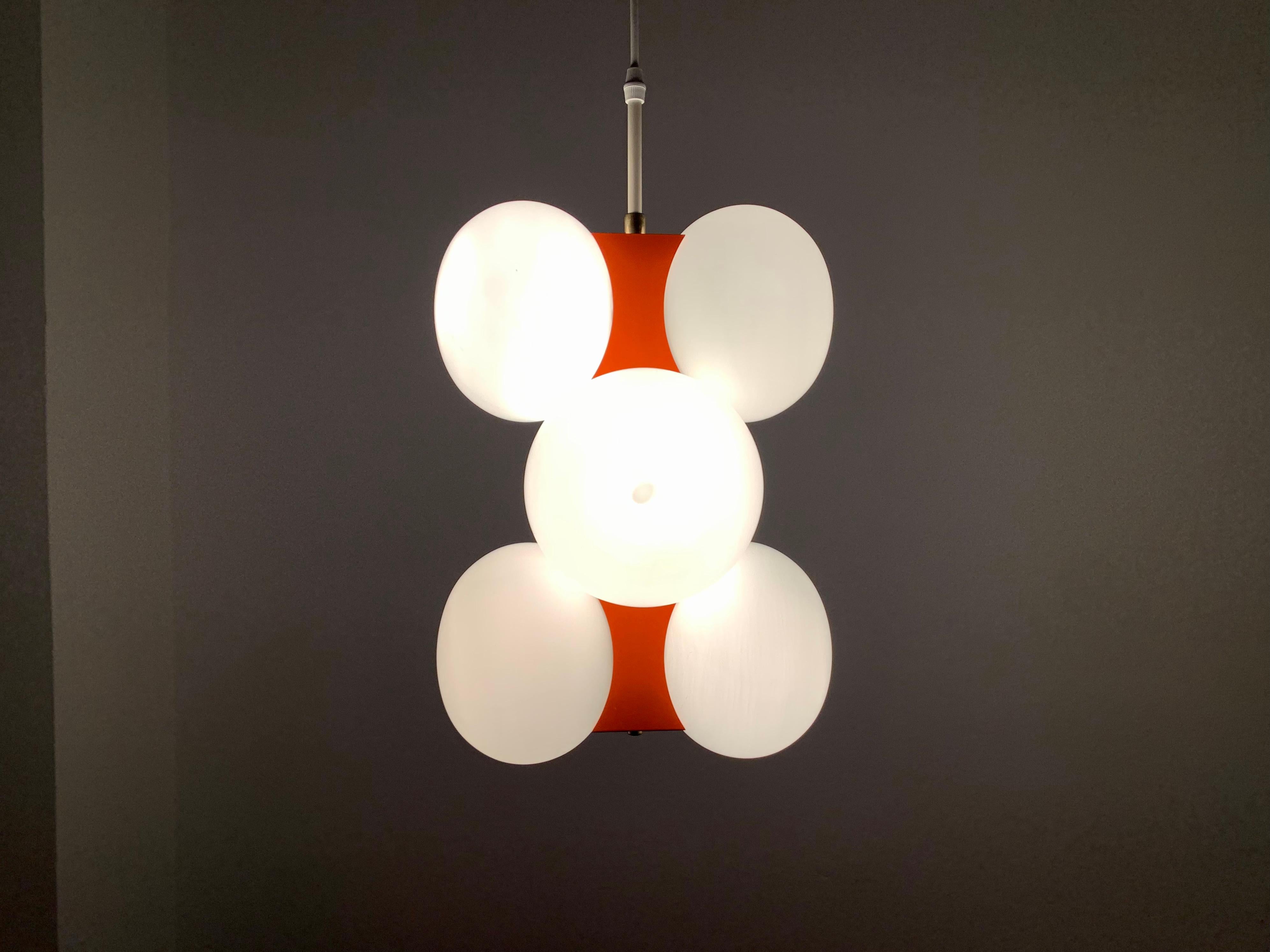 Opaline Pendant Lamp by Kaiser Leuchten For Sale 4