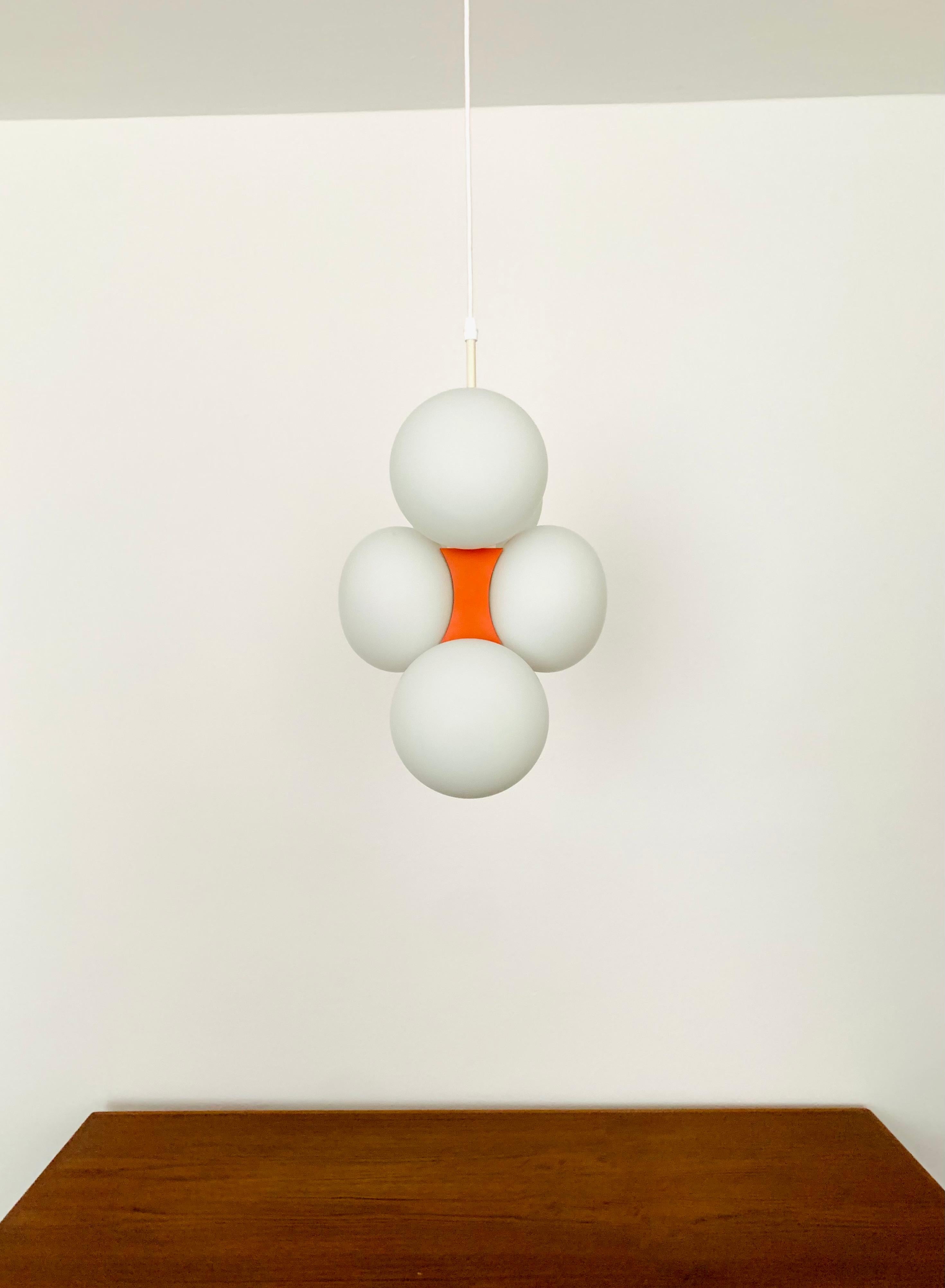 Space Age Lampada a sospensione Opaline di Kaiser Leuchten in vendita