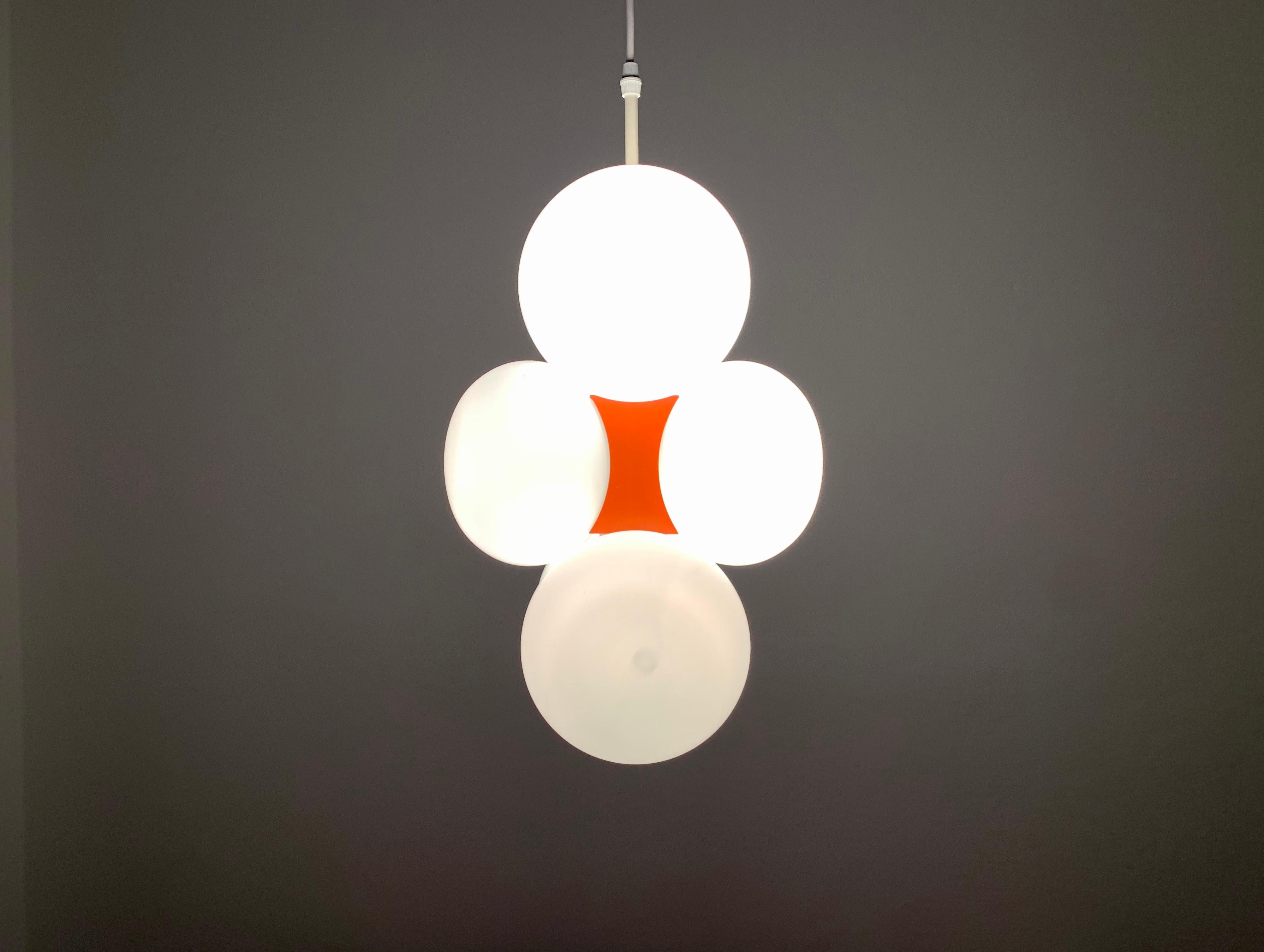 Opaline Pendant Lamp by Kaiser Leuchten For Sale 1
