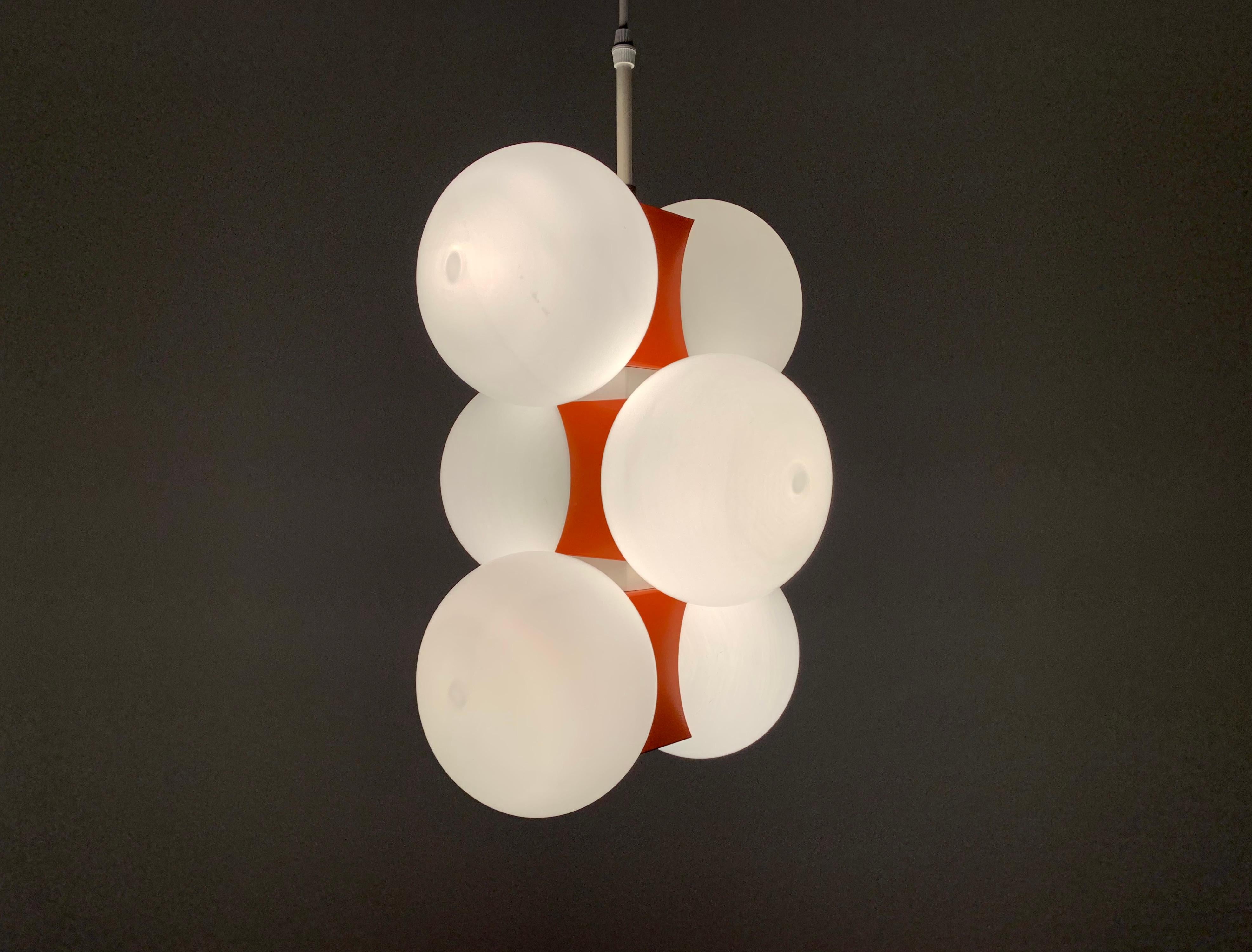 Opaline Pendant Lamp by Kaiser Leuchten For Sale 2