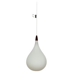 Vintage Opaline Pendant Lamp by Uno and Östen Krist