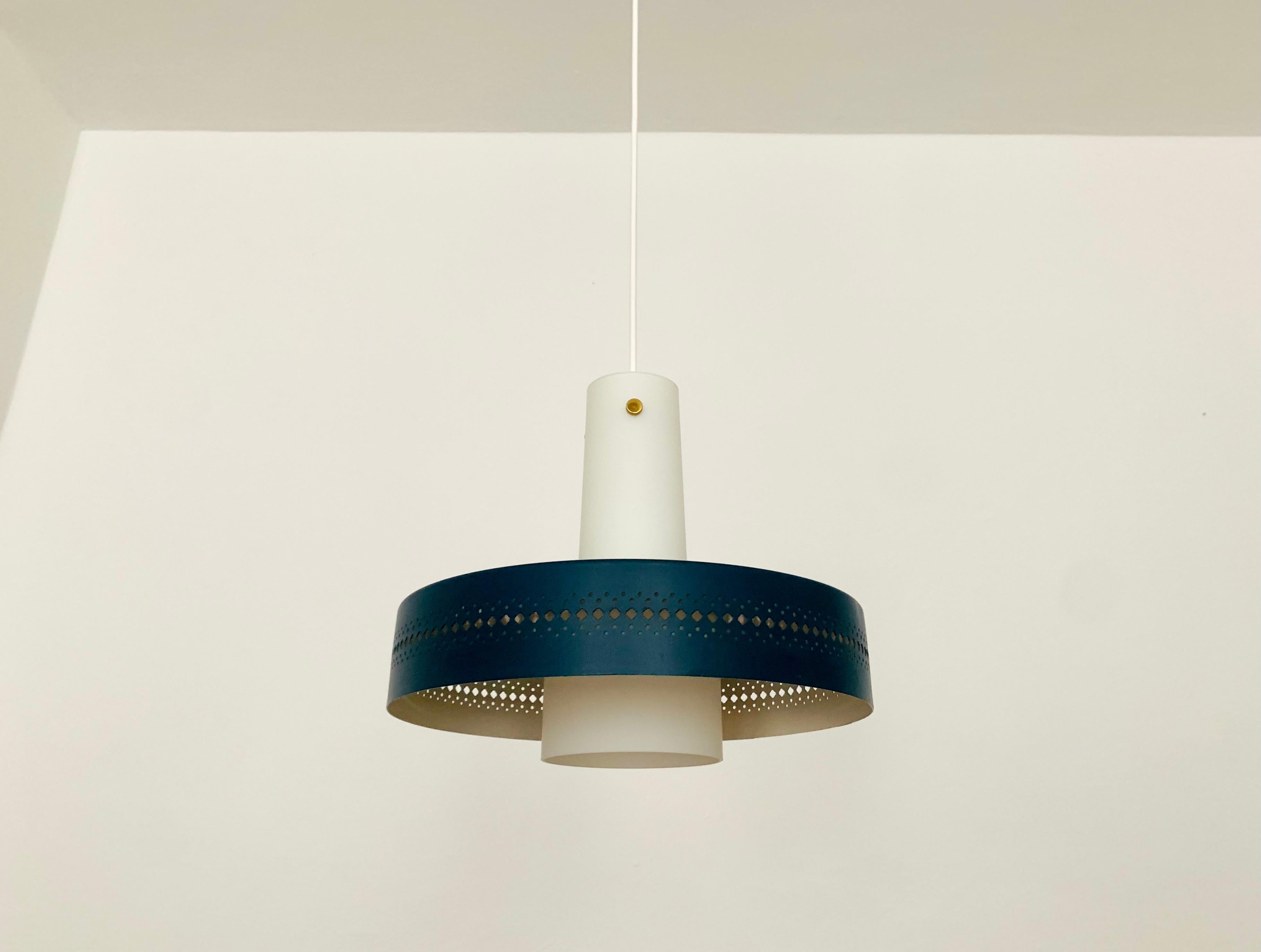 Mid-Century Modern Opaline Pendant Lamp For Sale