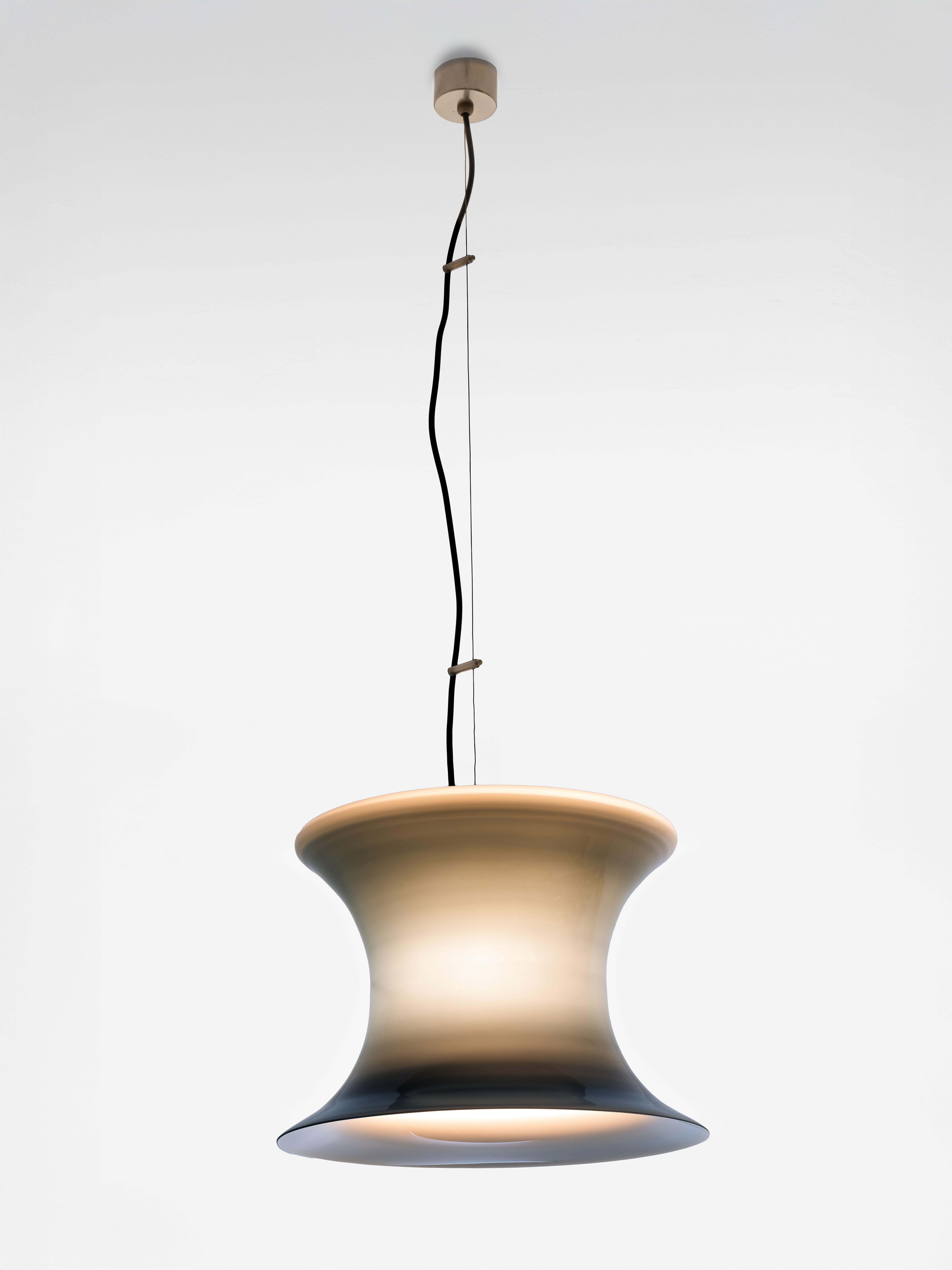 Lampe à suspension opalin - Verre de Murano - Luciano Vistosi en vente 1