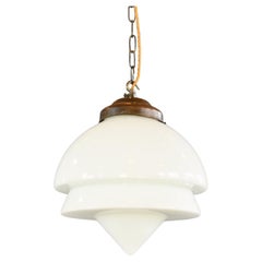 Lampada a sospensione opalina di Gispen, circa 1930