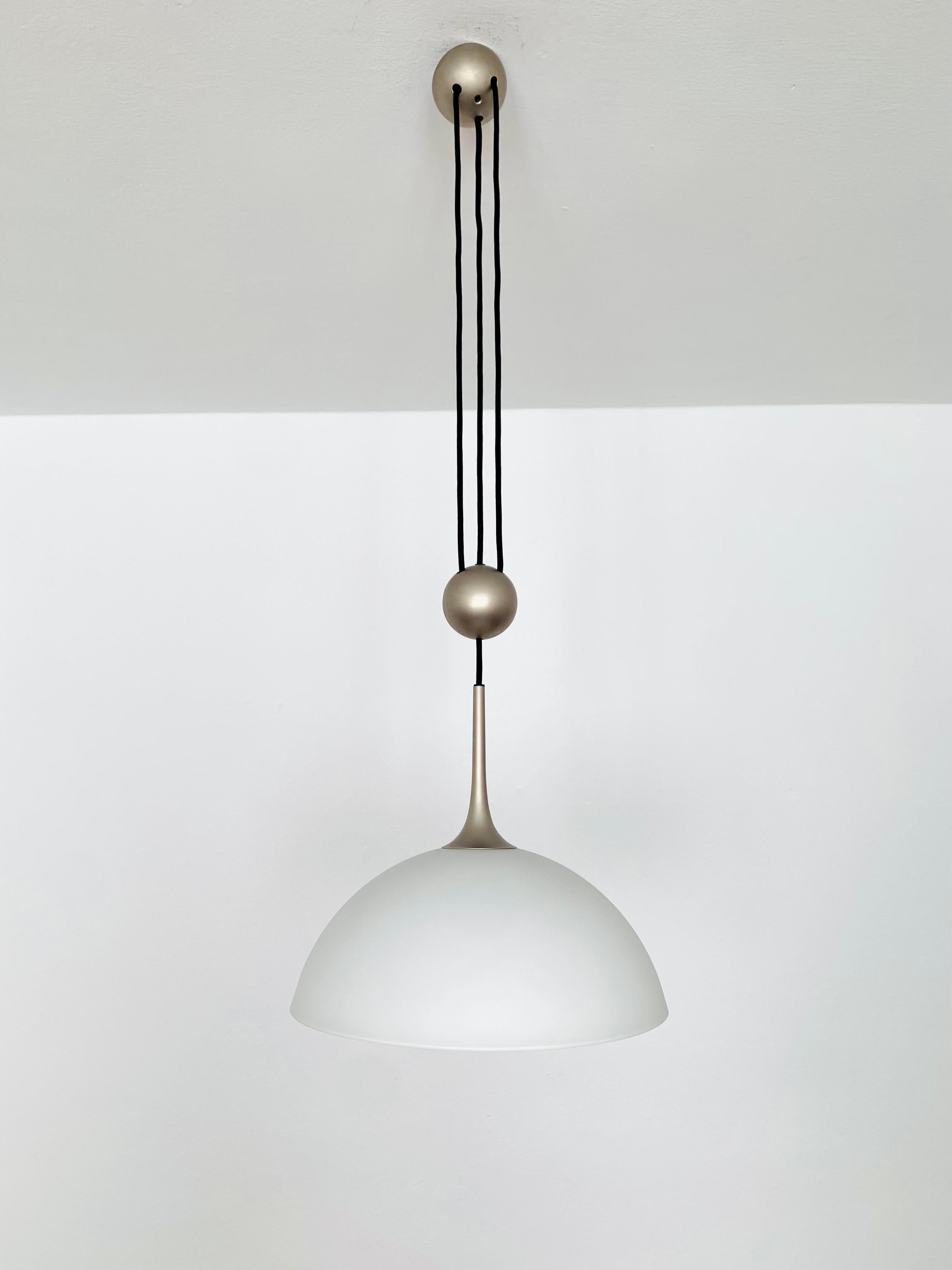 European Opaline Posa 36 Pendant Lamp with Counterweight by Florian Schulz For Sale