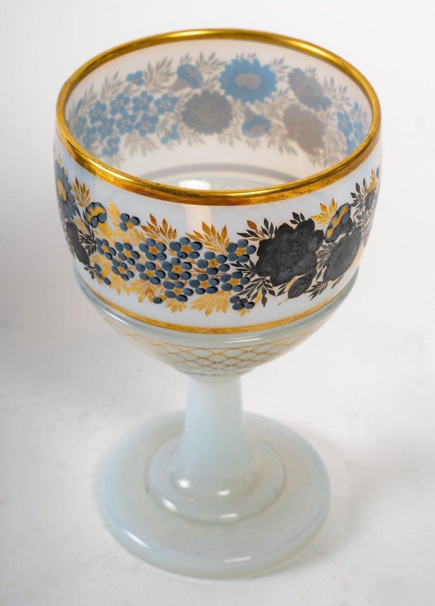 European Opaline Service in Charles X Style, xix Century For Sale