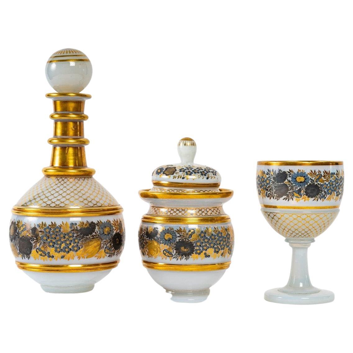 Opaline Service in Charles X Style, xix Century For Sale at 1stDibs