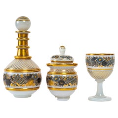 Antique Opaline Service in Charles X Style, xix Century