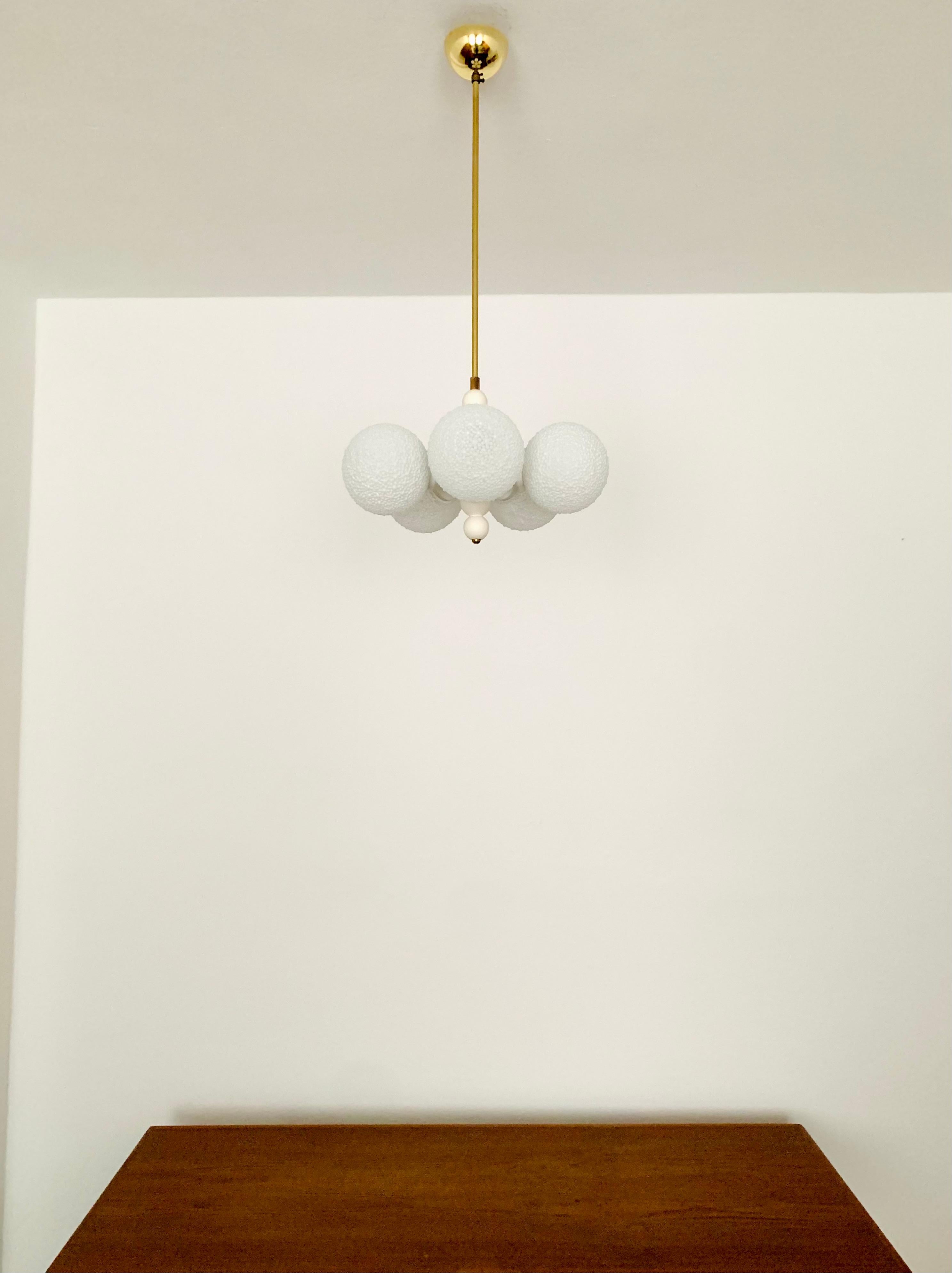 Opaline Space Age Chandelier In Good Condition For Sale In München, DE