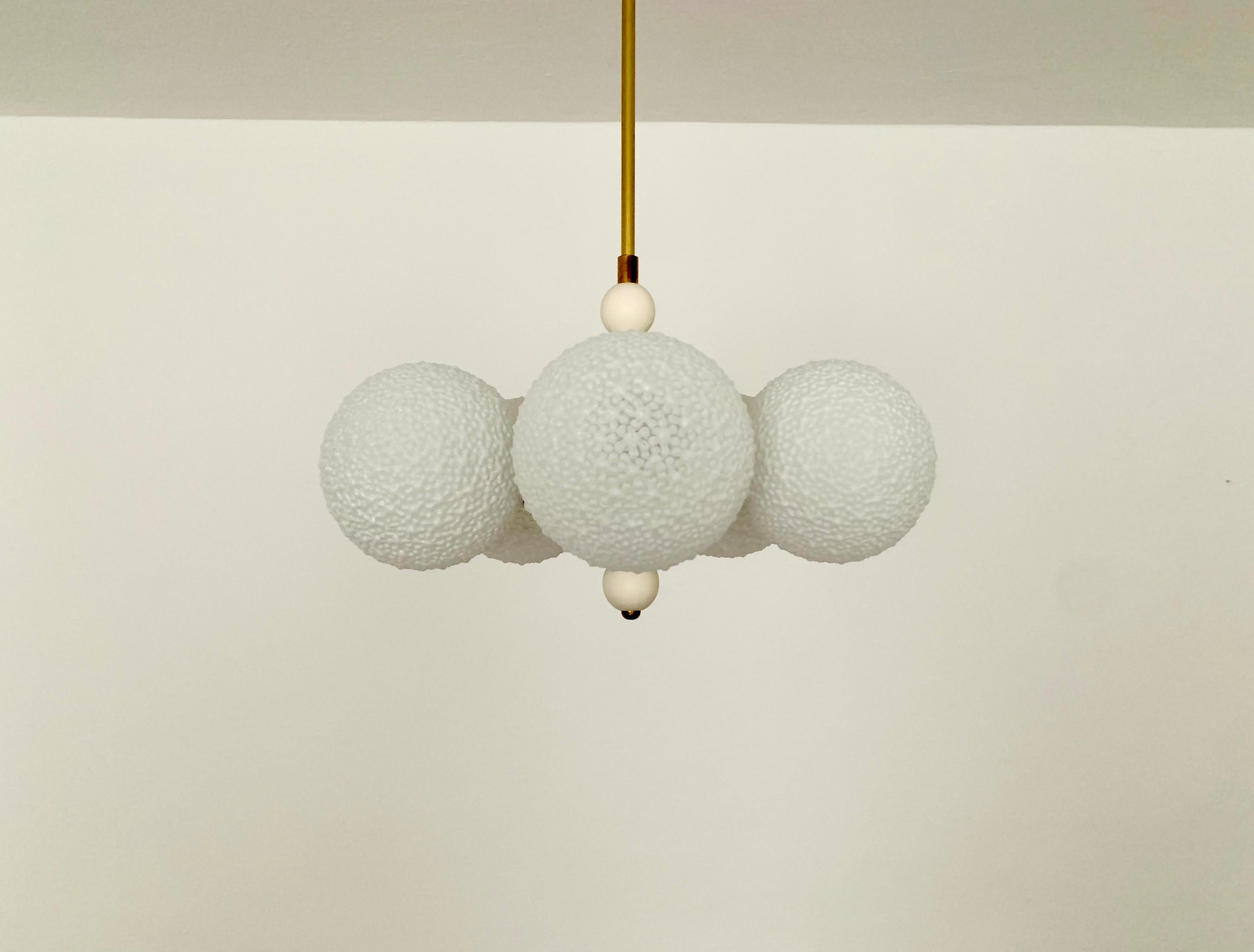 Mid-20th Century Opaline Space Age Chandelier For Sale