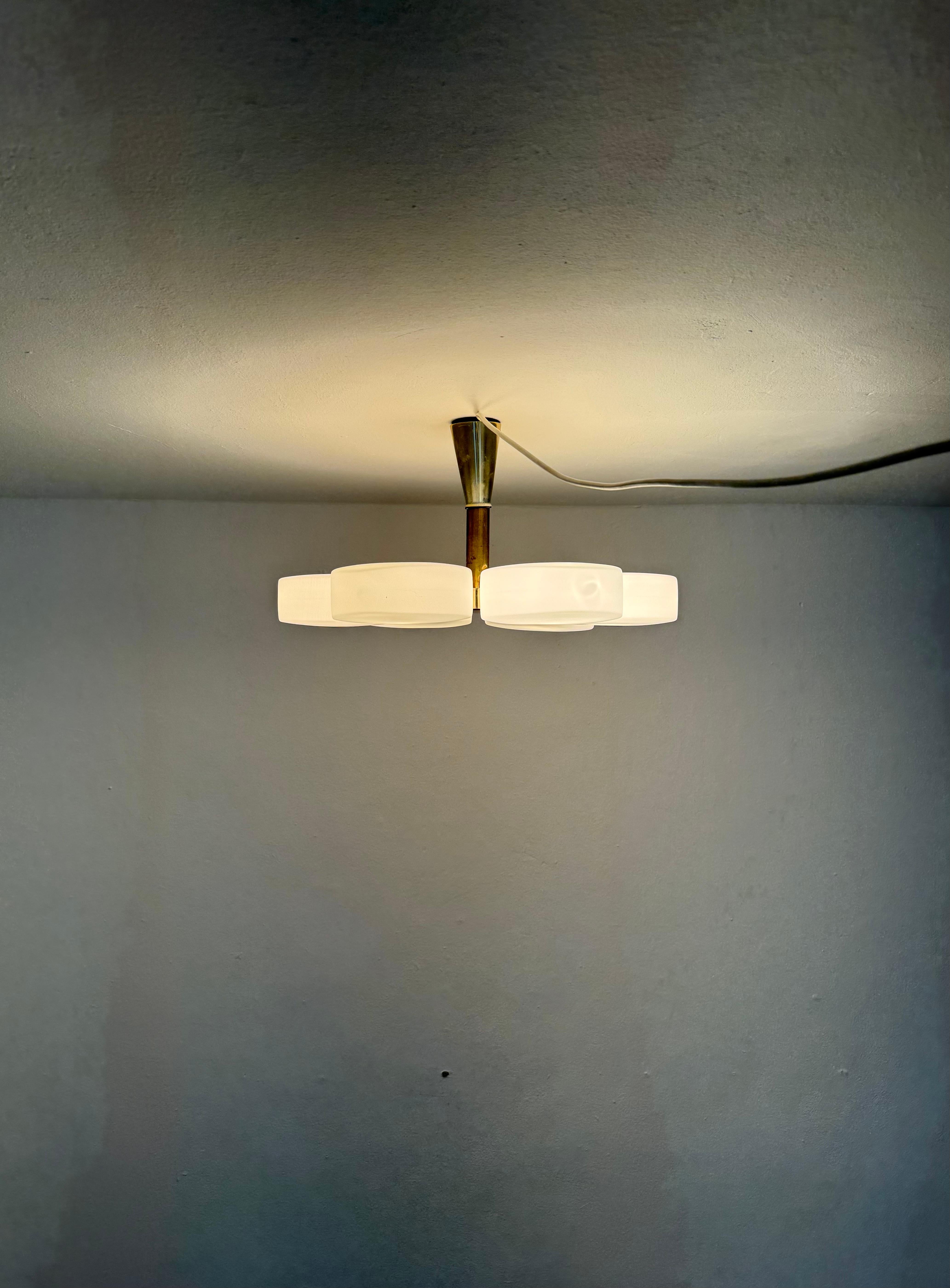 Lampadario Sputnik Opaline di Kaiser Leuchten in vendita 6