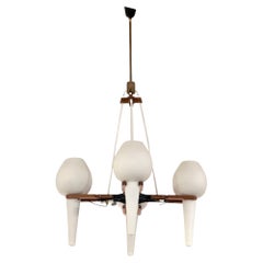 Opaline Suspended Four Glass Pendant