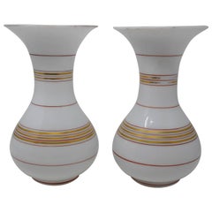 Opaline Vase Set of 2