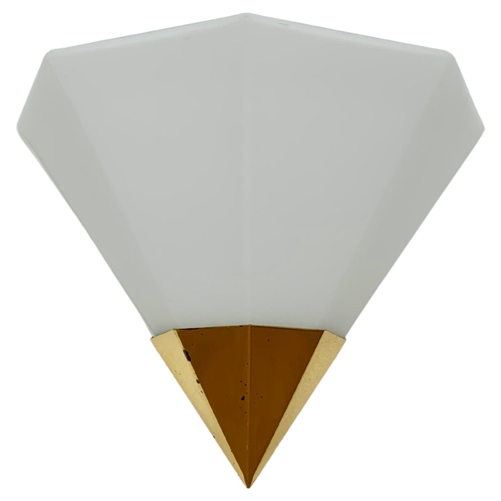 Opaline Wall Lamp by Glashütte Limburg For Sale