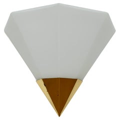 Opaline wandleuchte von Glashütte Limburg