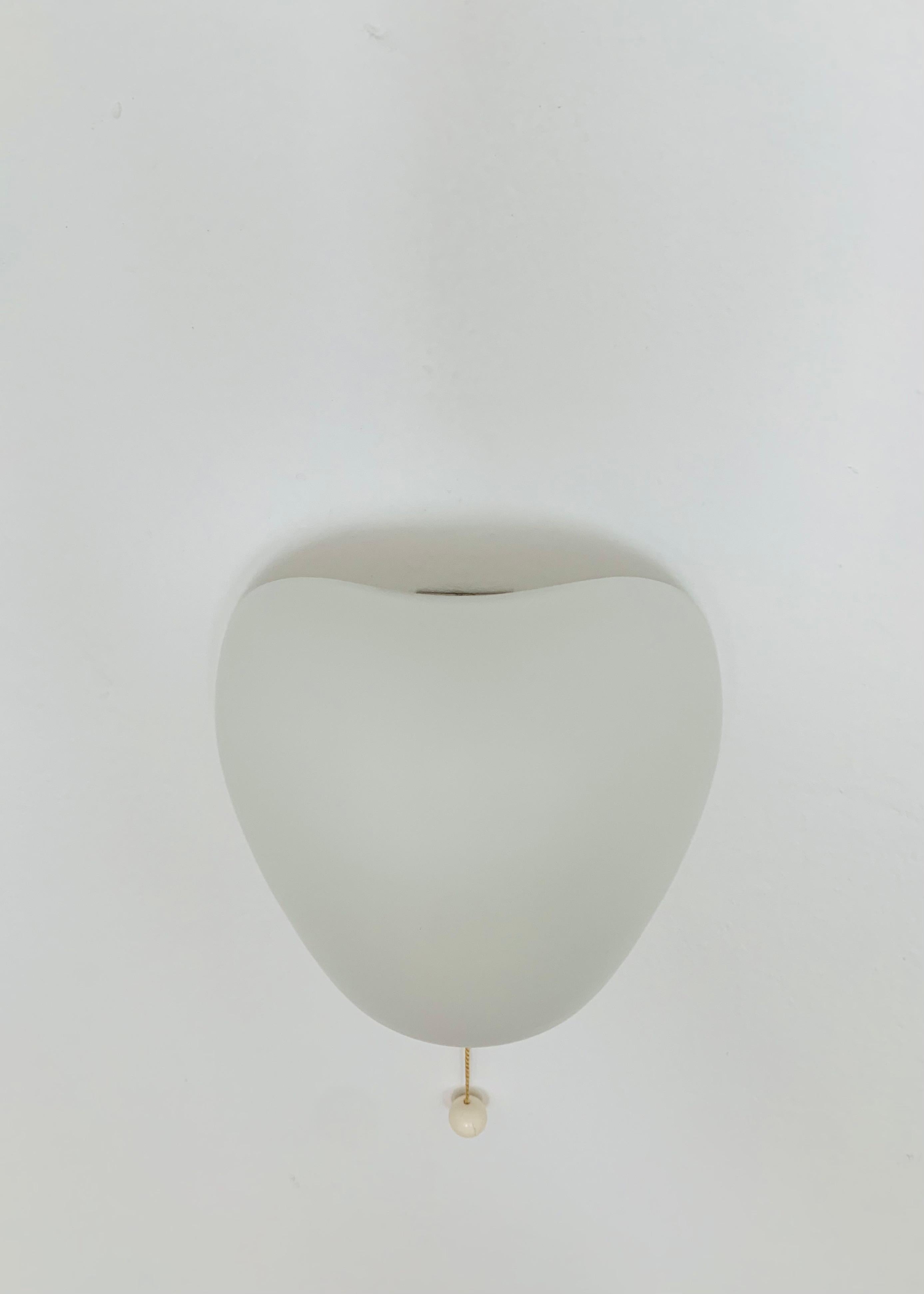 Mid-20th Century Opaline Wall Lamp by Wilhelm Wagenfeld for Peill and Putzler For Sale
