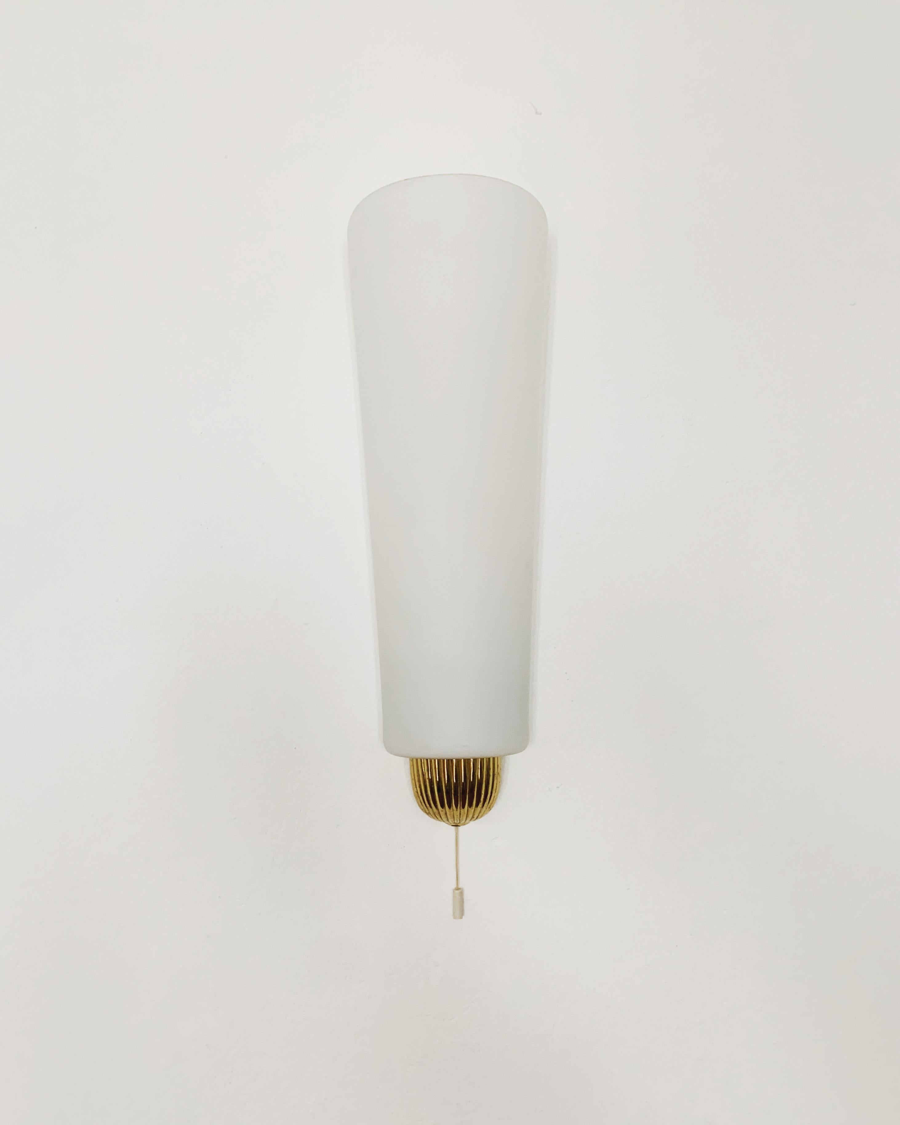 Mid-20th Century Opaline Wall Lamp by Wilhelm Wagenfeld for Peill and Putzler For Sale