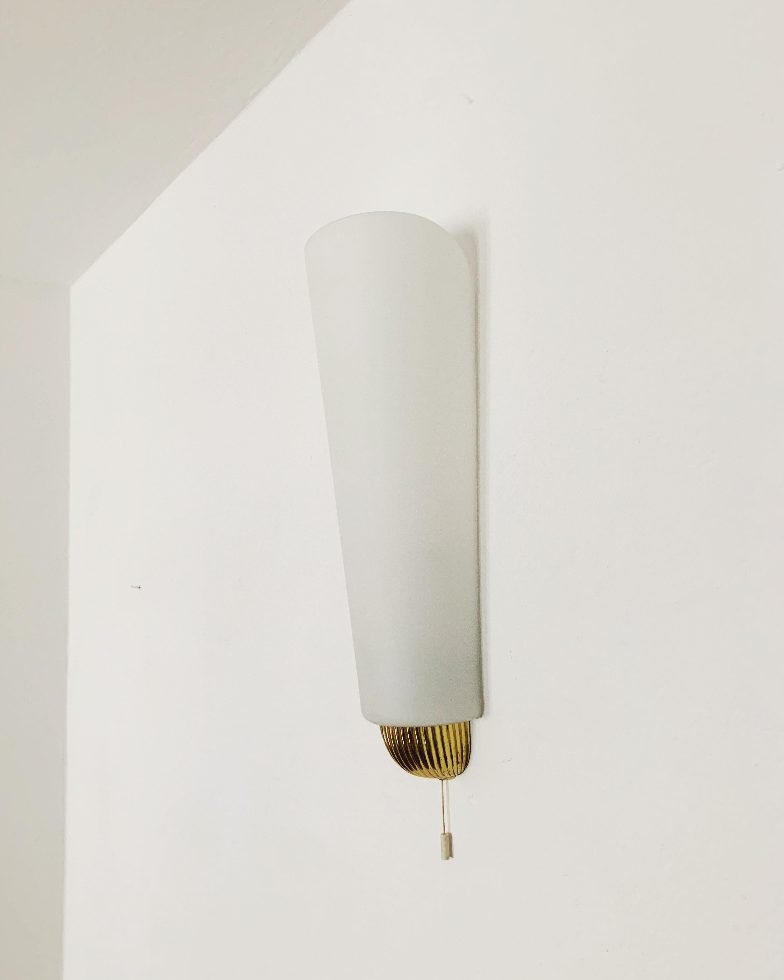 Mid-20th Century Opaline Wall Lamp by Wilhelm Wagenfeld for Peill and Putzler For Sale