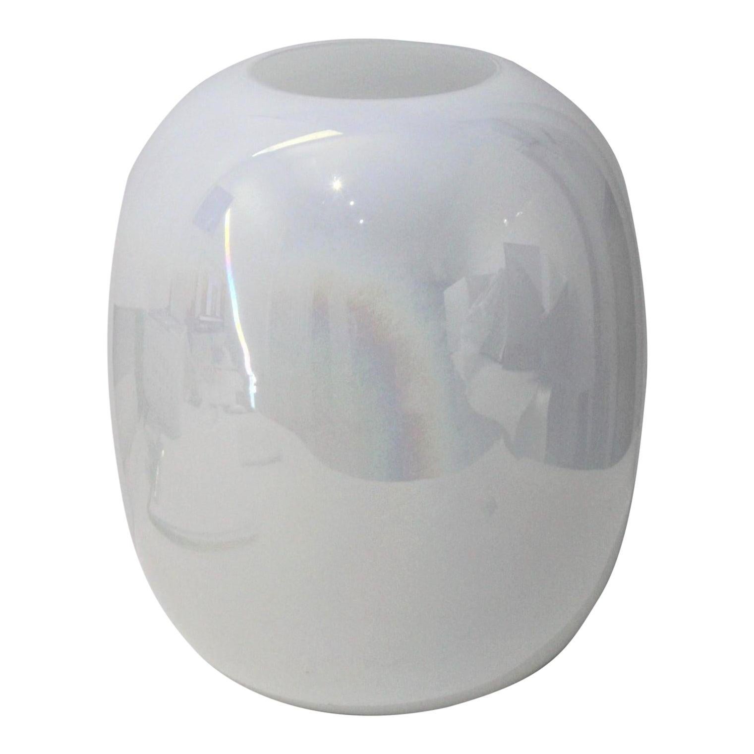 Opaline White Murano Vase