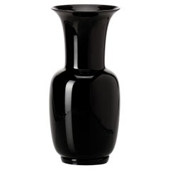 Opalino Glass Vase in Black black inside by Venini