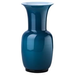 Opalino Glass Vase in Horizon Milk White Inside by Venini