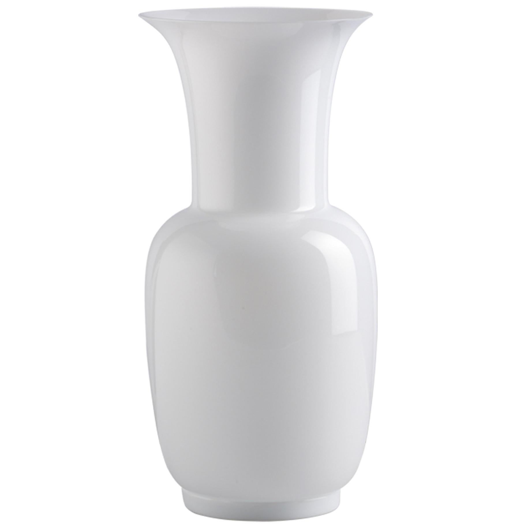 Opalino Glass Vase in Milk-White by Venini