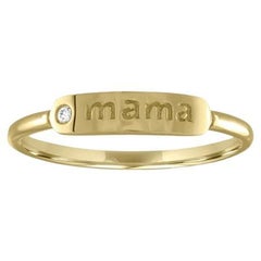 Opalize Round Diamond "MAMA" Ring