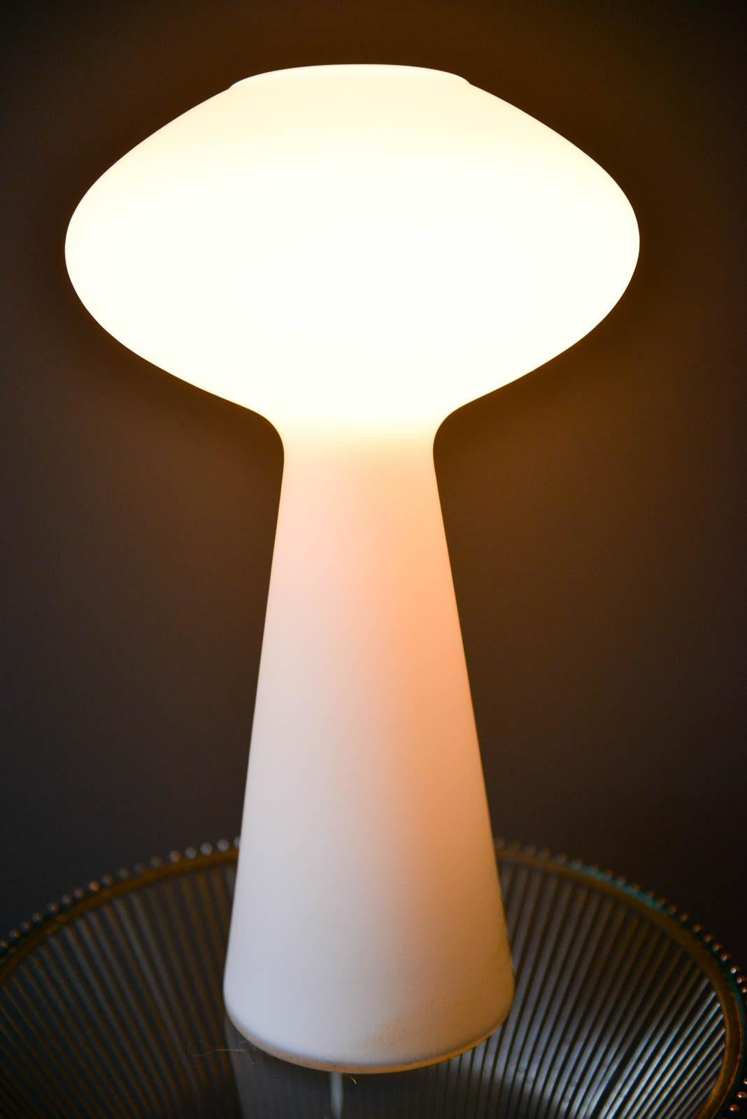 Finnish Opaque Blown Glass Lamp by Lisa Johansson-Pape of Finland