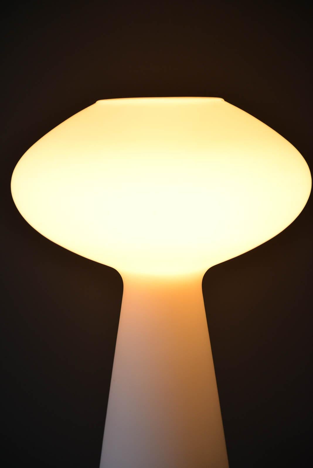 Opaque Blown Glass Lamp by Lisa Johansson-Pape of Finland In Good Condition In Costa Mesa, CA