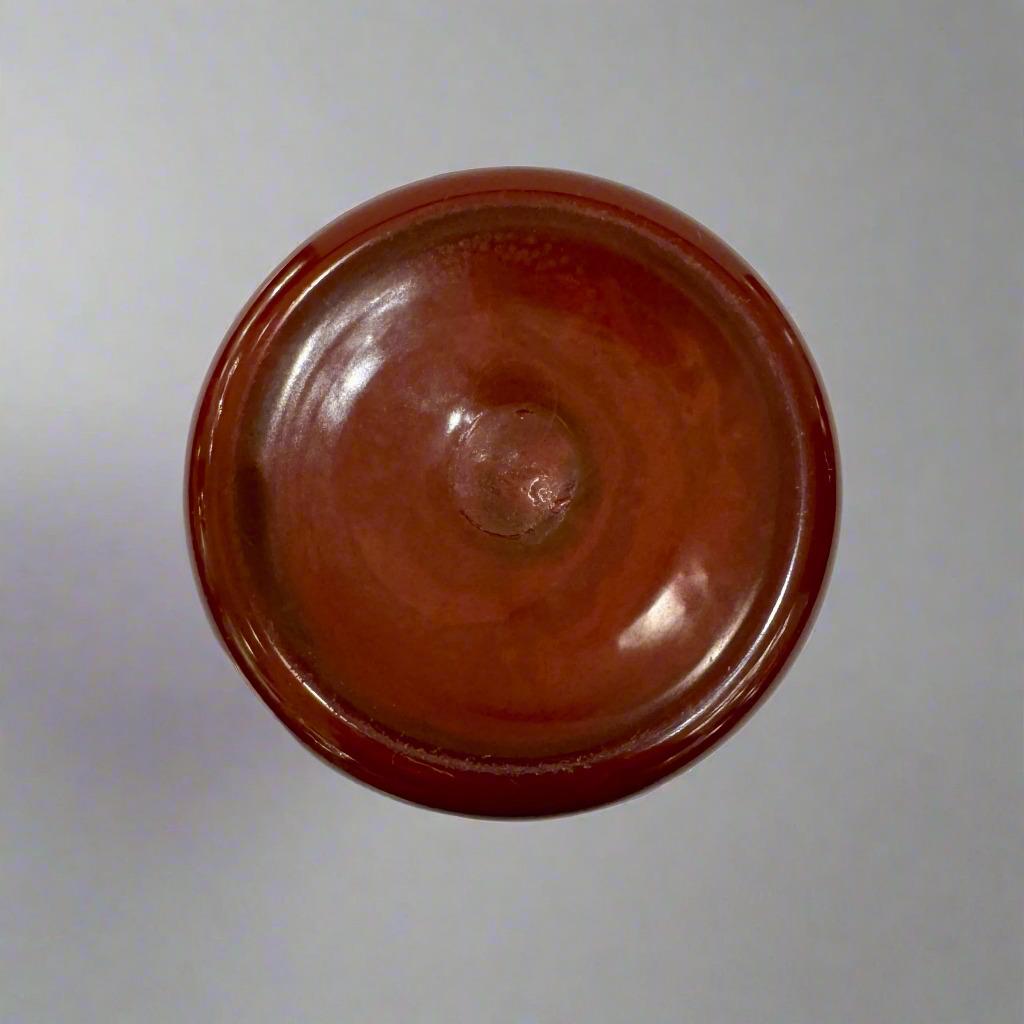 Opaque Pompeiian red glass vase, Italian 1960s For Sale 2