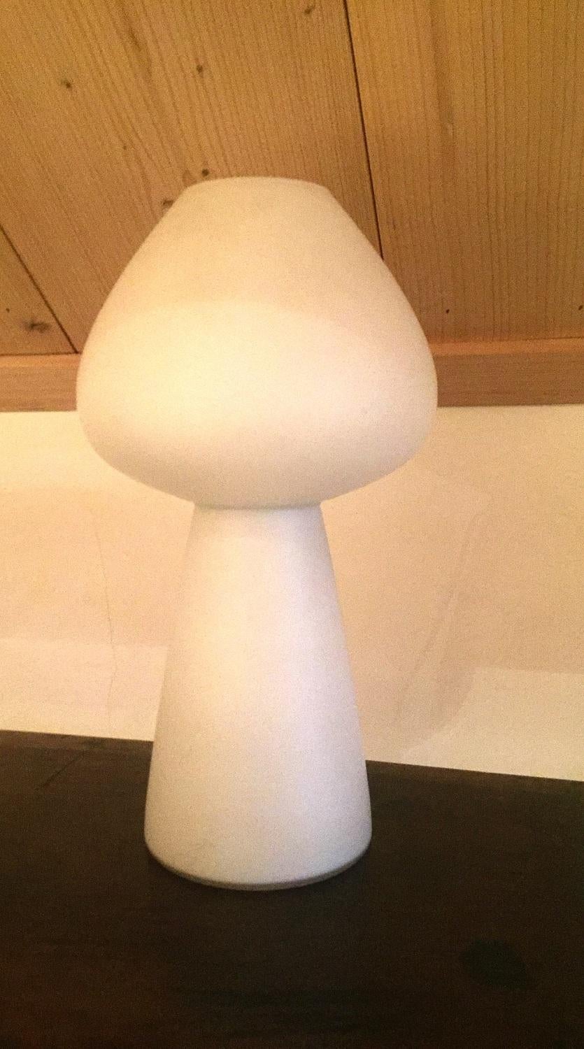 Hand-Crafted Opaque Table Lamp, 1960s For Sale