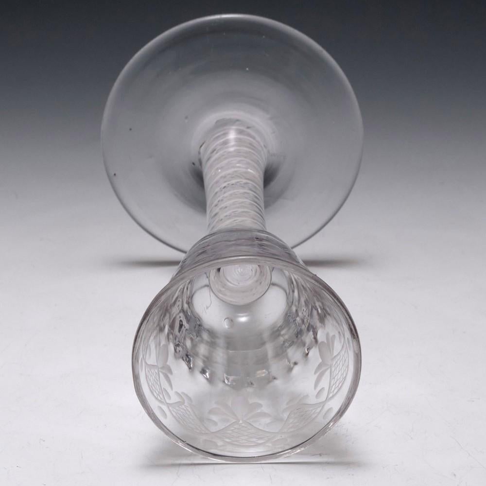 Opaque Twist Georgian Cordial Glass, c1760 In Good Condition For Sale In Tunbridge Wells, GB