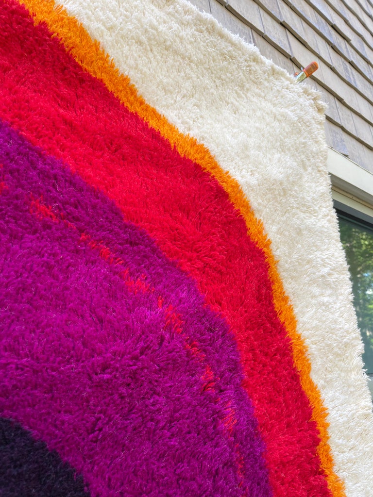 OpArt Danish Rya Bullseye Rug For Sale at 1stDibs danish rya rug