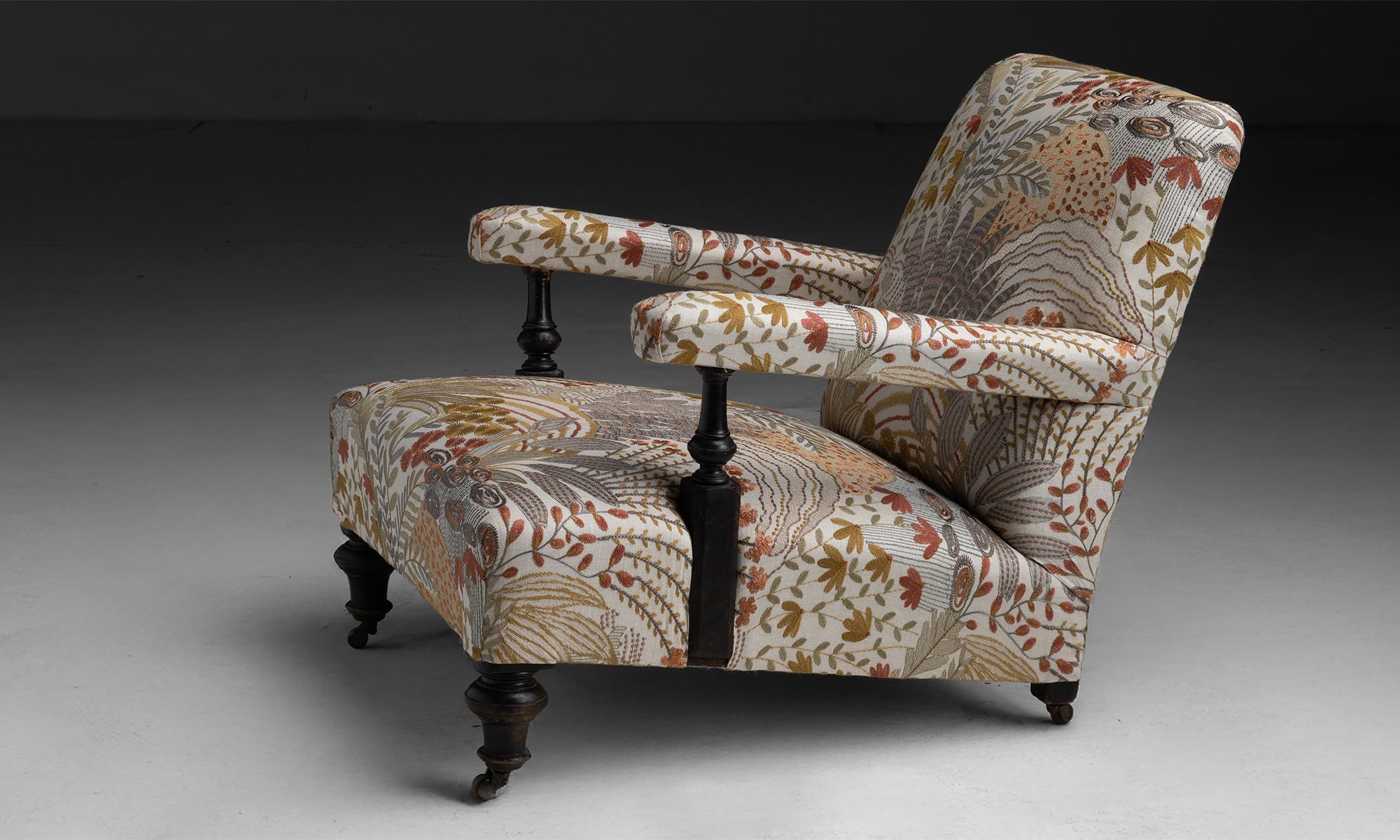 English Open Armchair, England circa 1890