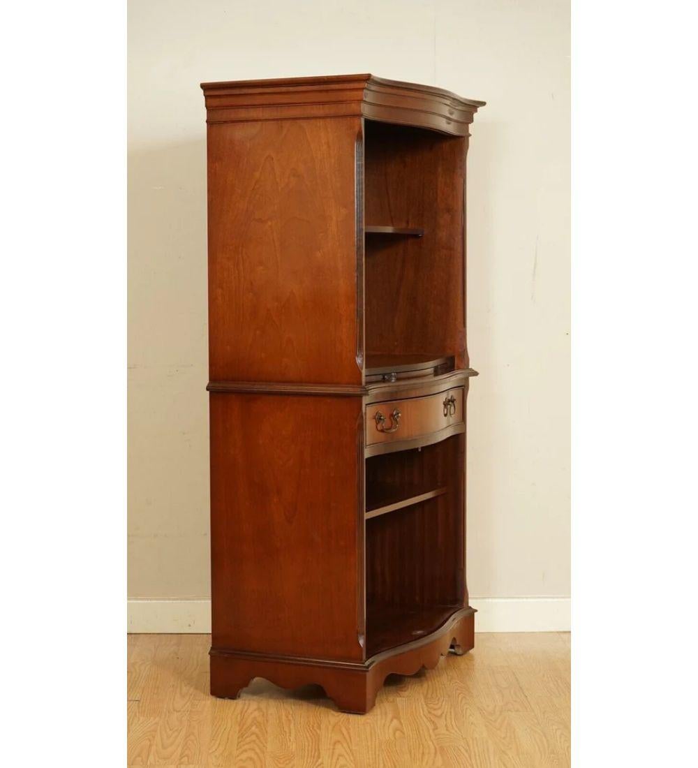 Open Bookcase Cabinet with Shelves Serving Tray and Drawer For Sale 2