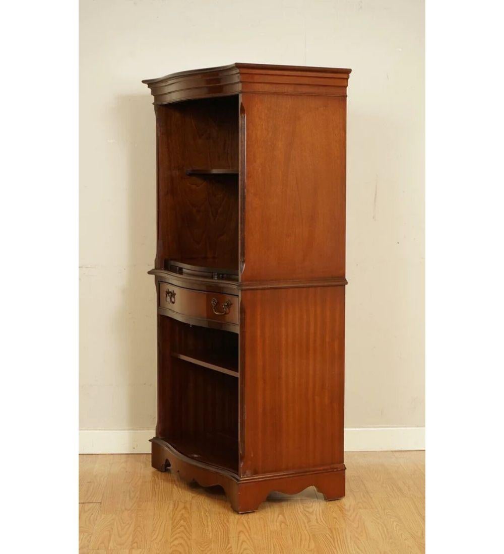Open Bookcase Cabinet with Shelves Serving Tray and Drawer For Sale 3