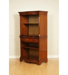 Open Bookcase Cabinet with Shelves Serving Tray and Drawer