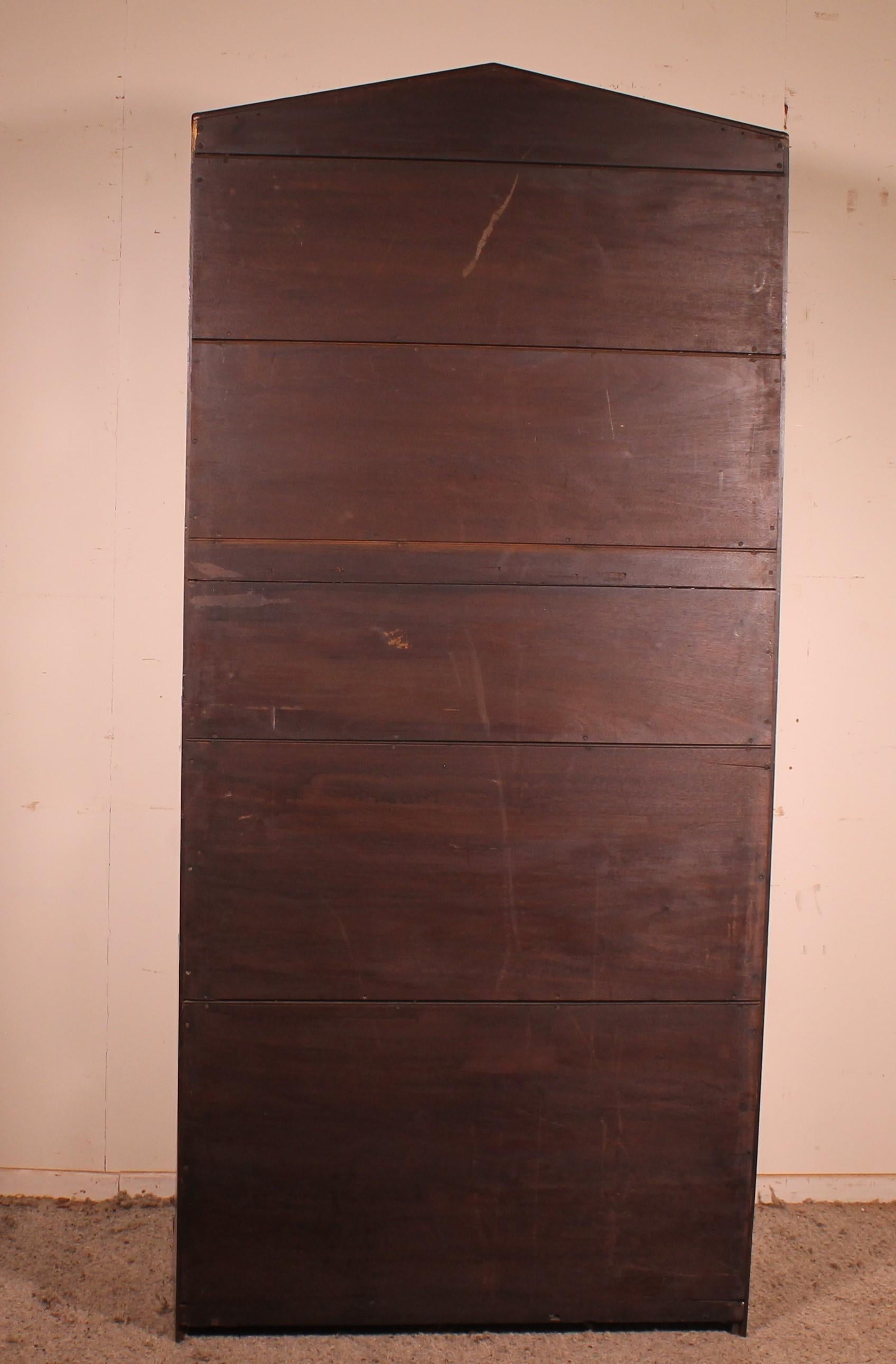 Open Bookcase Called Waterfall in Mahogany from the 19th Century For Sale 4