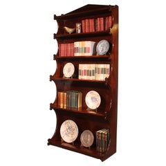 Open Bookcase Called Waterfall in Mahogany from the 19th Century