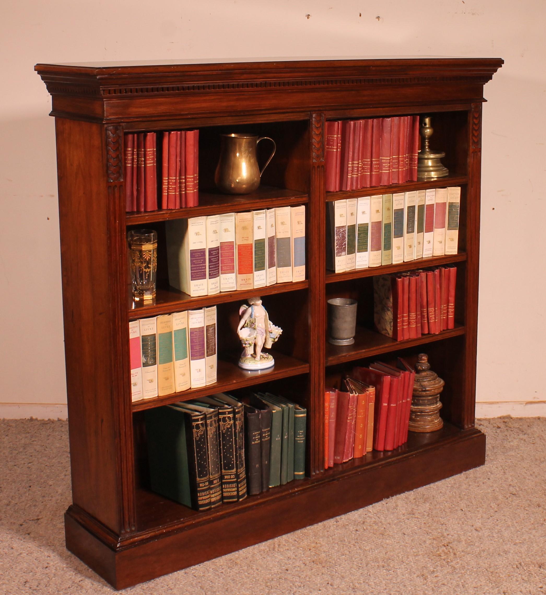 Open Bookcase In Mahogany 19 ° Century-england For Sale 3