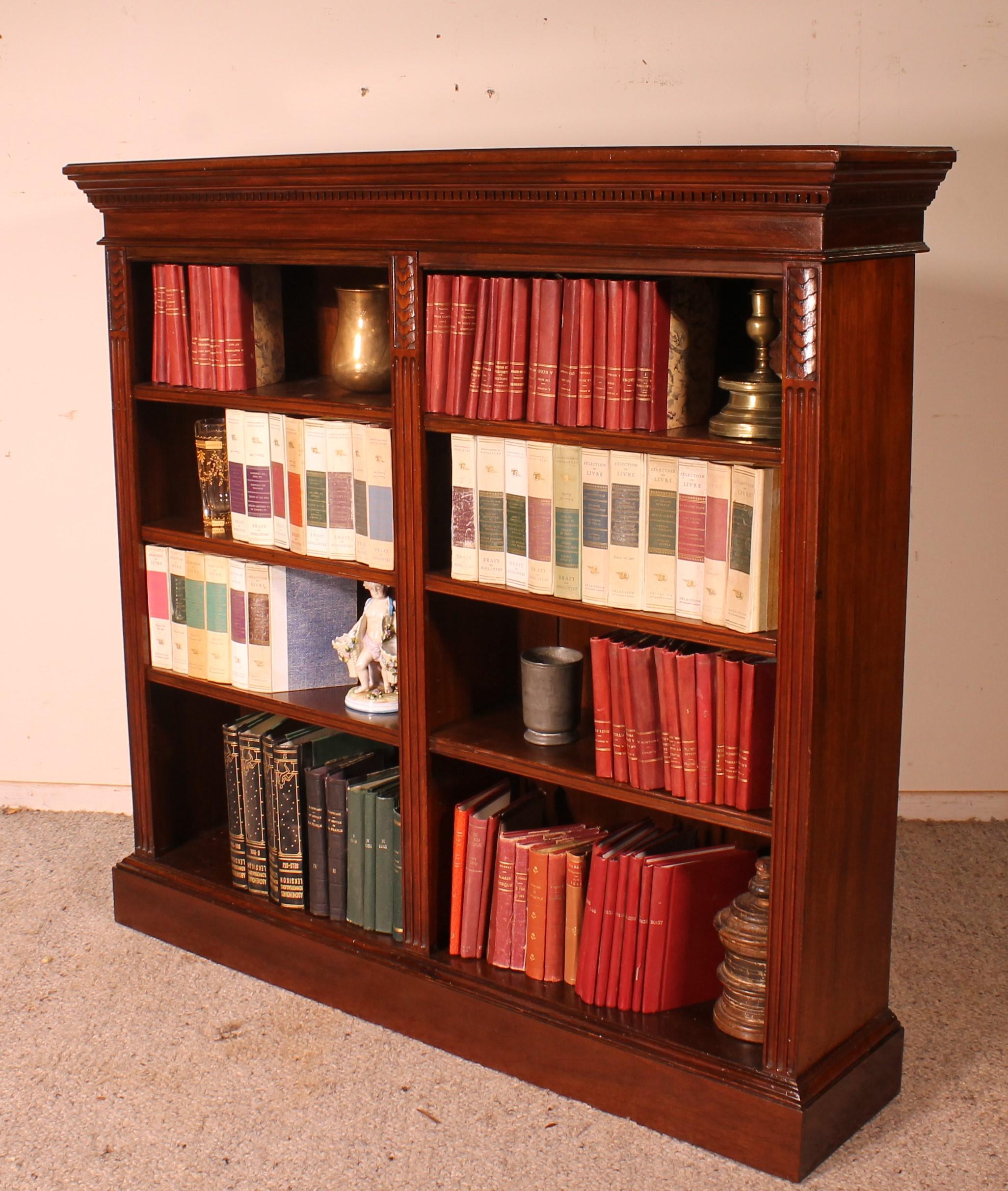 Open Bookcase In Mahogany 19 ° Century-england In Good Condition For Sale In Brussels, Brussels