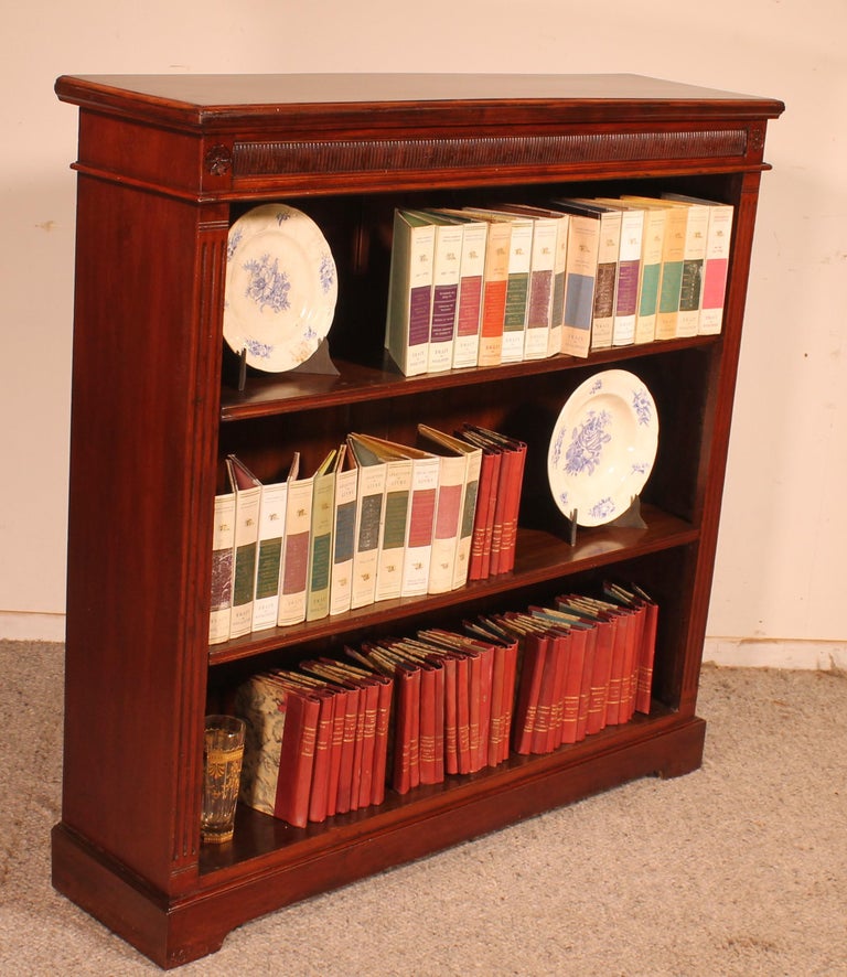 Open Bookcase in Mahogany 19 ° CenturyEngland For Sale at 1stDibs