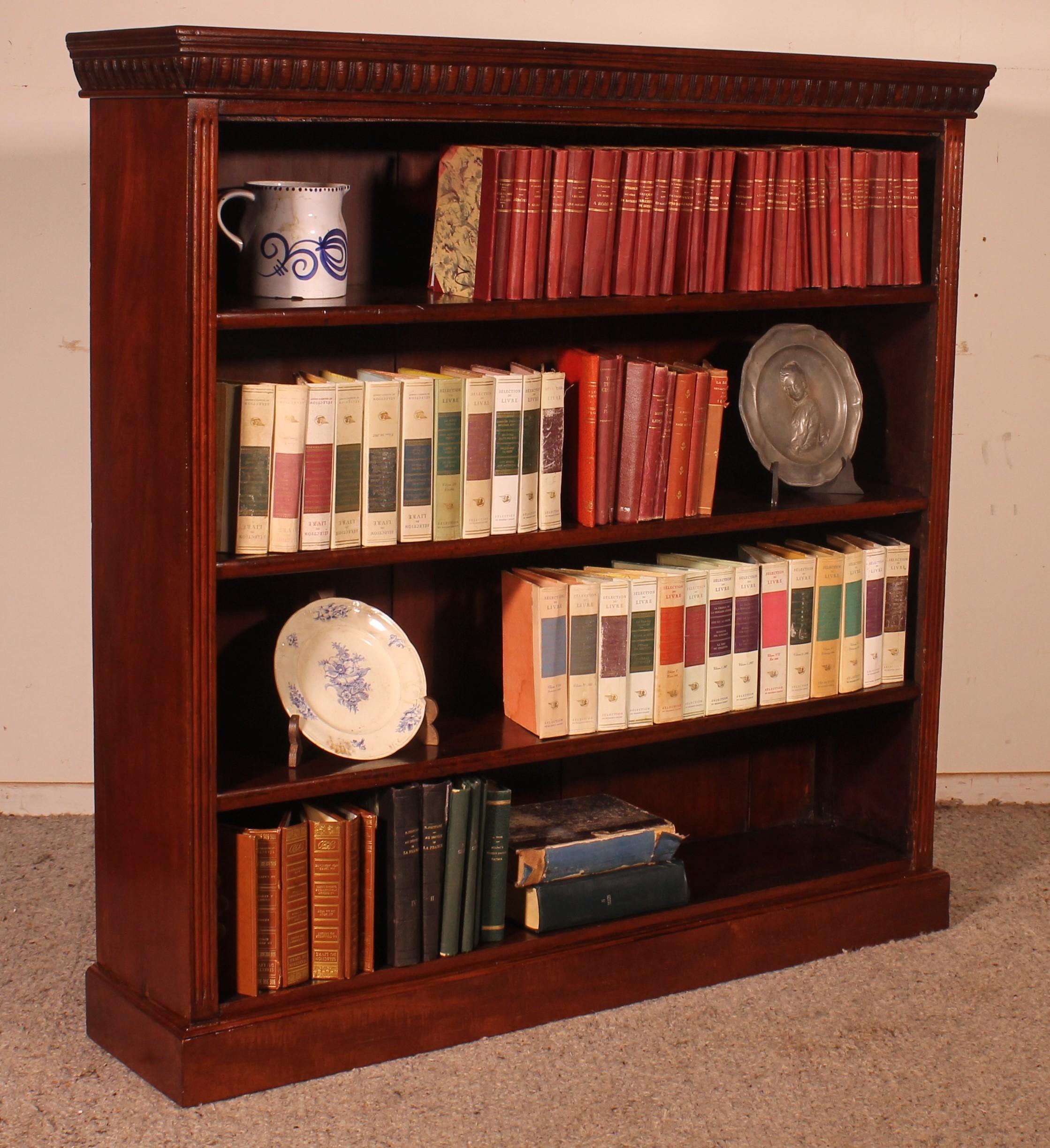 Open Bookcase in Mahogany from the 19 ° Century-England For Sale 4