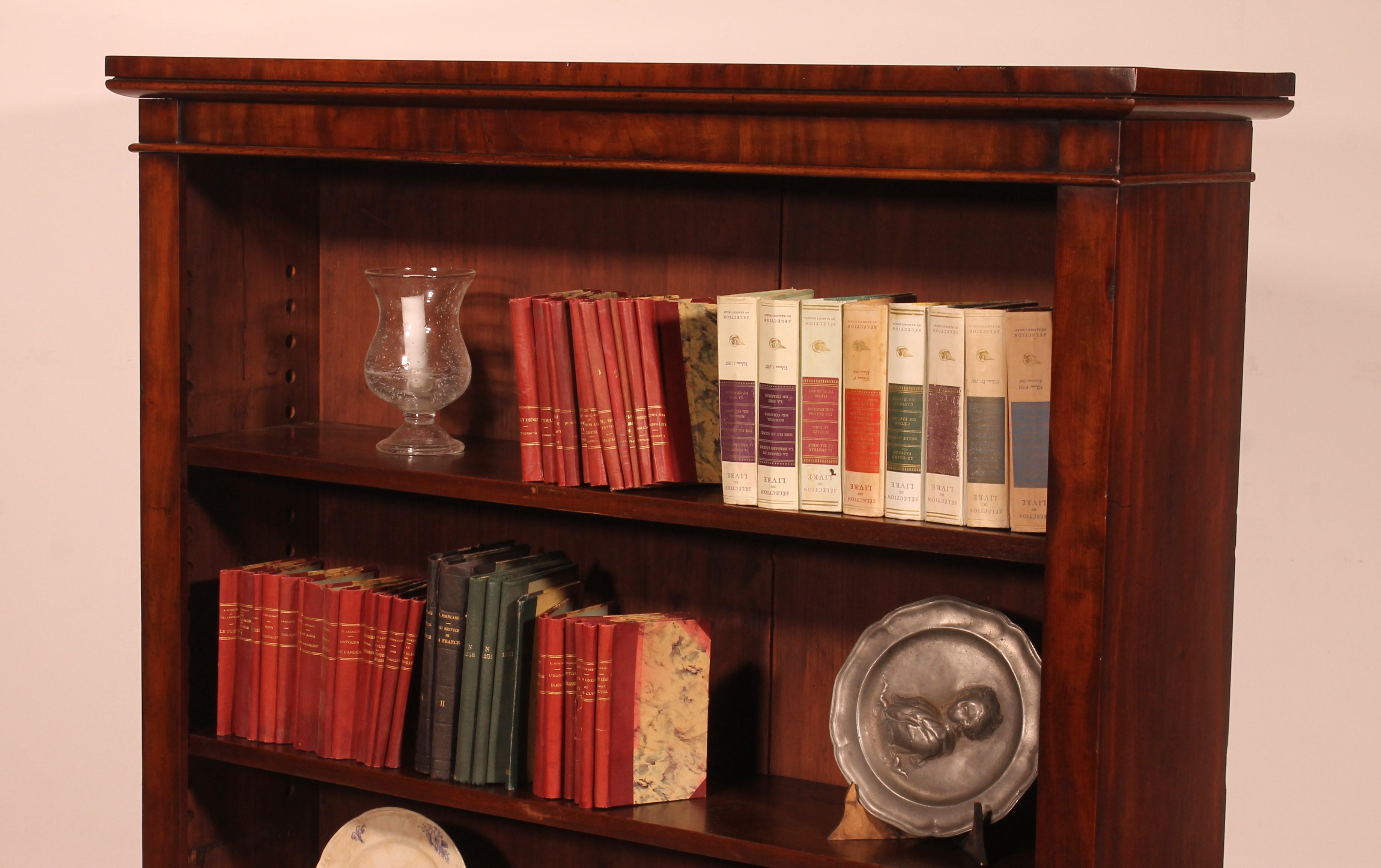 Librería Abierta De Caoba Del Siglo XIX-Inglaterra en venta 1
