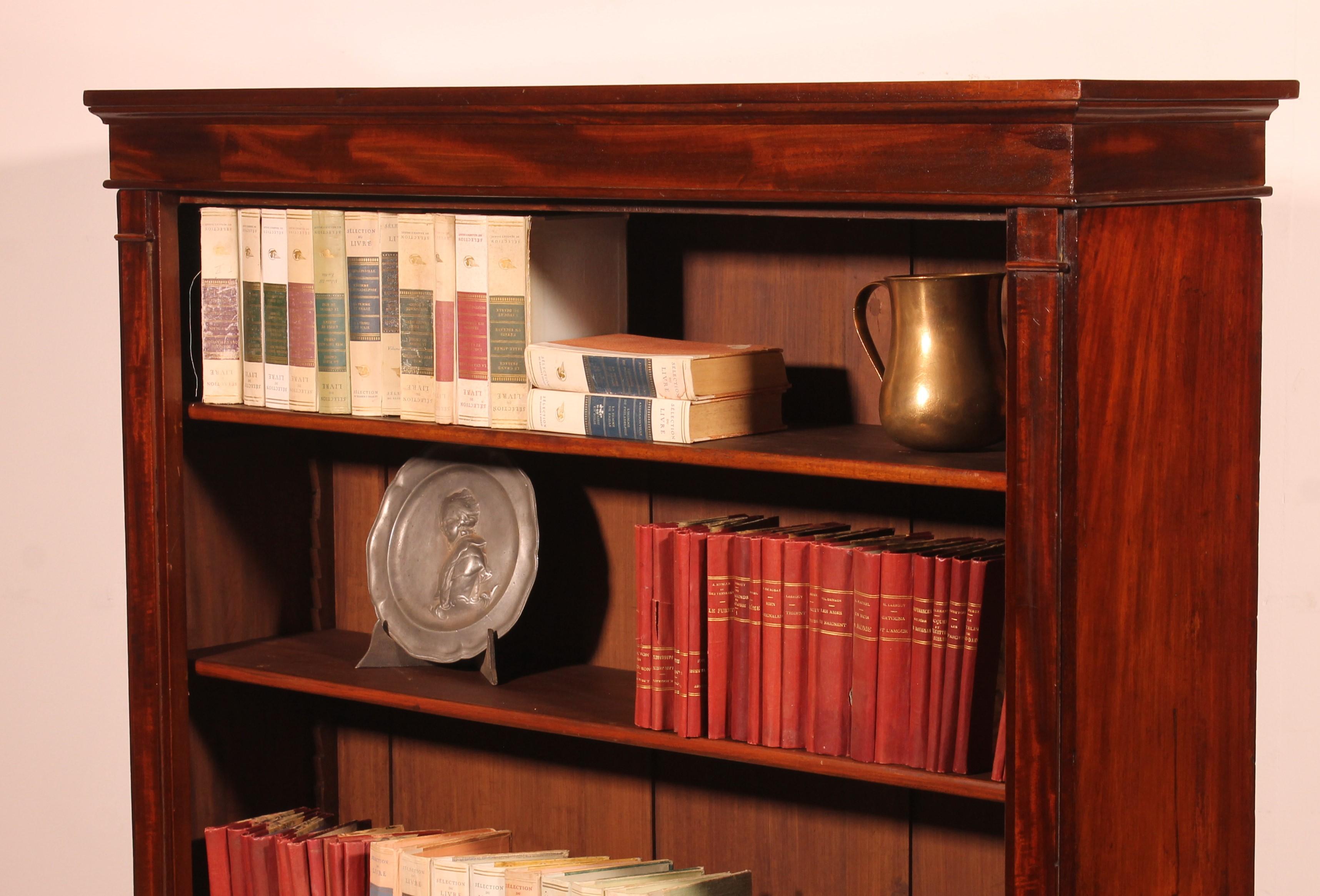 Open Bookcase In Mahogany From The 19th Century-england For Sale 2