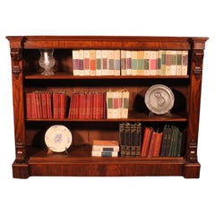 Antique Open Bookcase In Mahogany From The 19th Century-england
