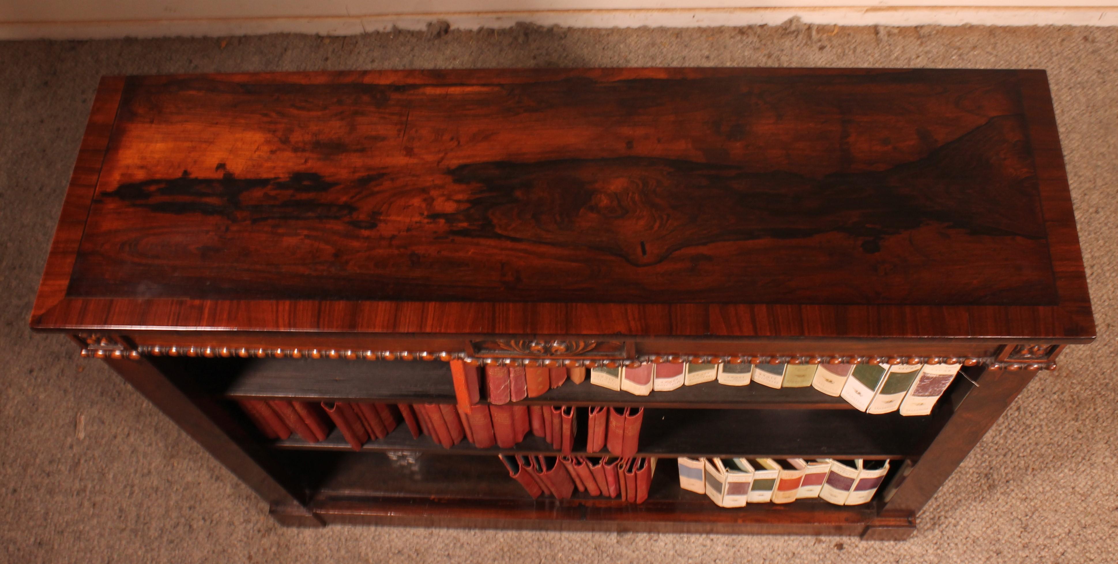 Open Bookcase in Rosewood circa 1800 Regency Period 7